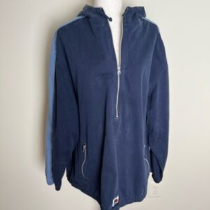 Vintage Nike XL Half Zip Hoodie – 90s Two-Tone Skate/Street Style